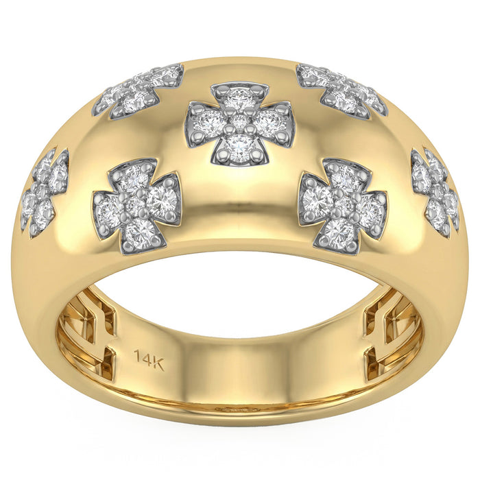 SPECIAL! .42ct G SI 14kt Yellow Gold Diamond Modern Band Ring Size 6.5