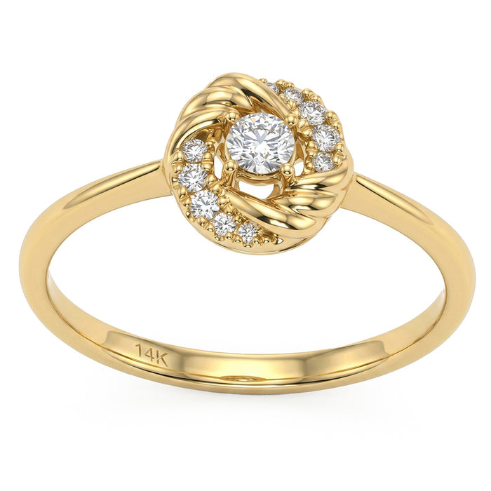 SPECIAL! .09ct G SI 14kt Yellow Gold Diamond Modern Band Ring Size 6.5