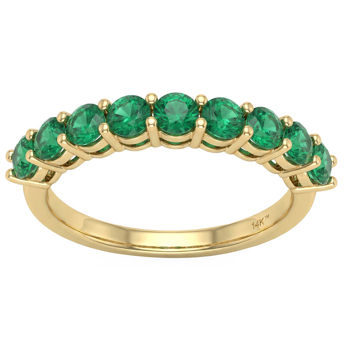 SPECIAL! 1.01ct G SI 14kt Yellow Gold Emerald Gemstone Ring Size 6.5