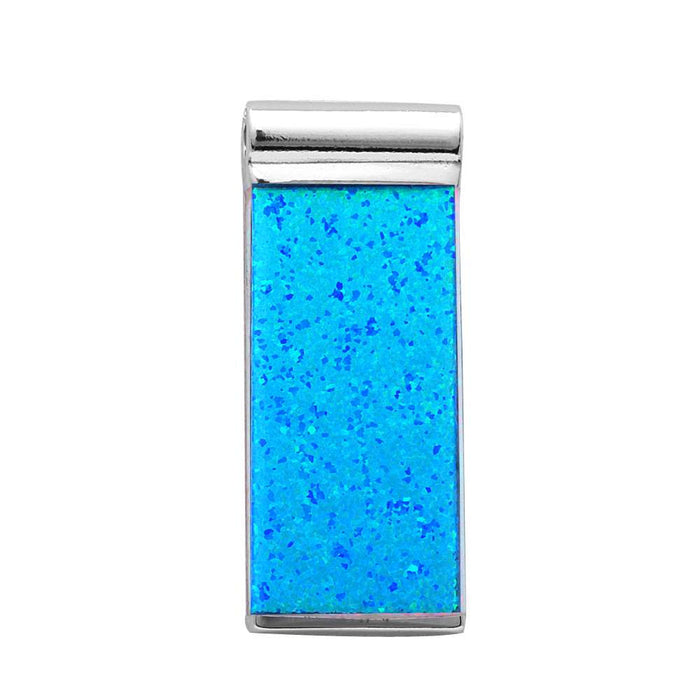 CLOSEOUT! Blue Opal .925 Sterling Silver Pendant