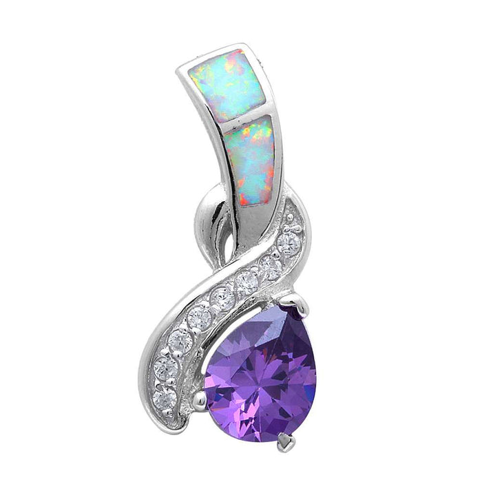 CLOSEOUT! White Opal .925 Sterling Silver Pendant
