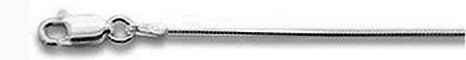 Rhodium .80MM 020 8 Sides Snake Chain .925 Solid Sterling Silver Sizes 16-20" NEW