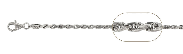 050-2.5MM Rope Chain .925 Solid Sterling Silver Sizes 7-30" NEW