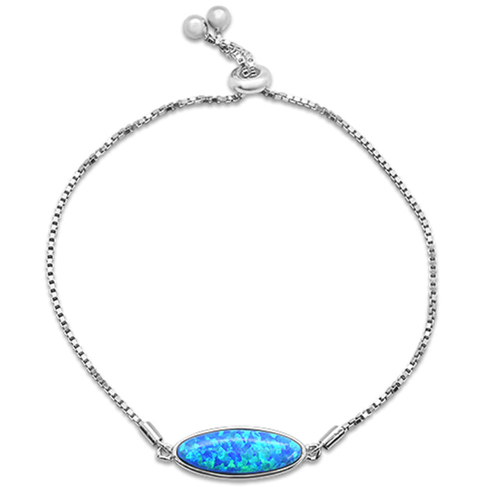 CLOSEOUT! New Blue Opal .925 Sterling Silver Bracelet