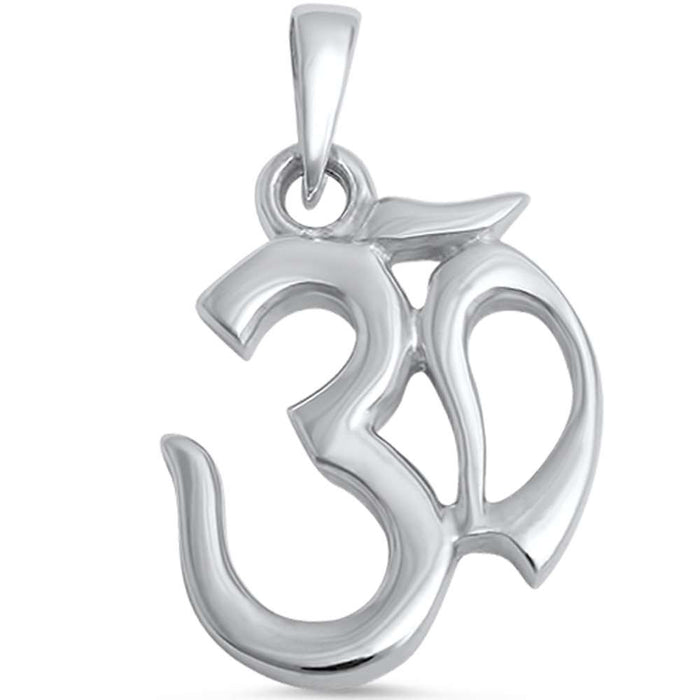 CLOSEOUT! Om Symbol .925 Sterling Silver Pendant