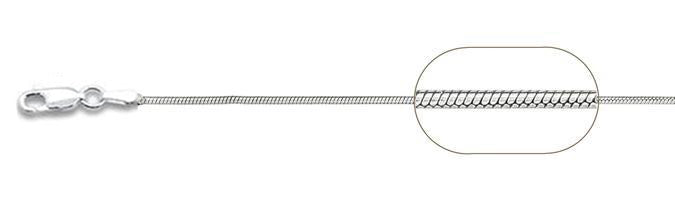 020-0.7MM Square Snake Chain .925 Solid Sterling Silver Sizes 16-24" NEW