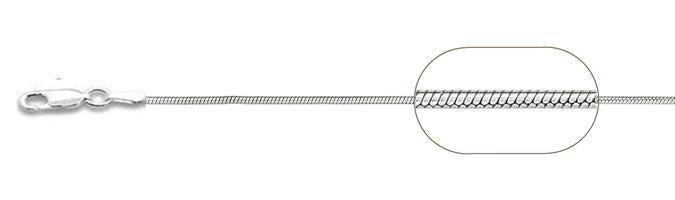 025-0.8MM Square Snake Chain .925 Solid Sterling Silver Sizes 16-24" NEW