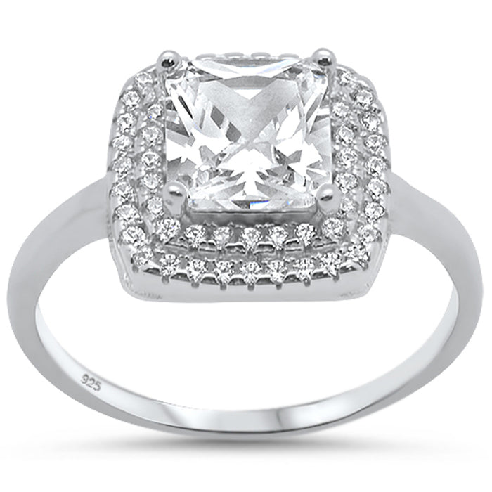 CLOSEOUT! Princess Cut Cubic Zirconia Engagement .925 Sterling Silver Ring