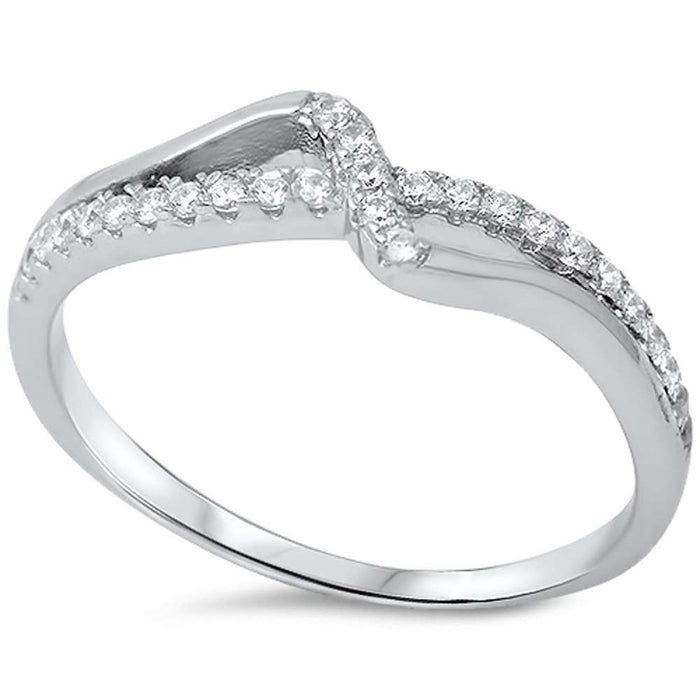 CLOSEOUT! New Style Cz Infinity .925 Sterling Silver Ring