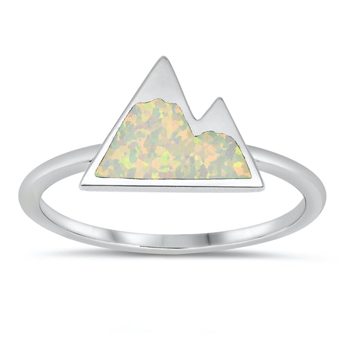 CLOSEOUT!White Opal Mountain .925 Sterling Silver Ring