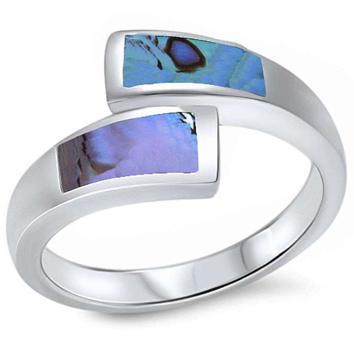 CLOSEOUT!New Fashion Abalone Shell .925 Sterling Silver Ring