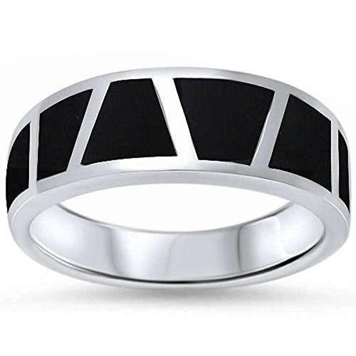 CLOSEOUT! Black Onyx Stone .925 Sterling Silver Ring